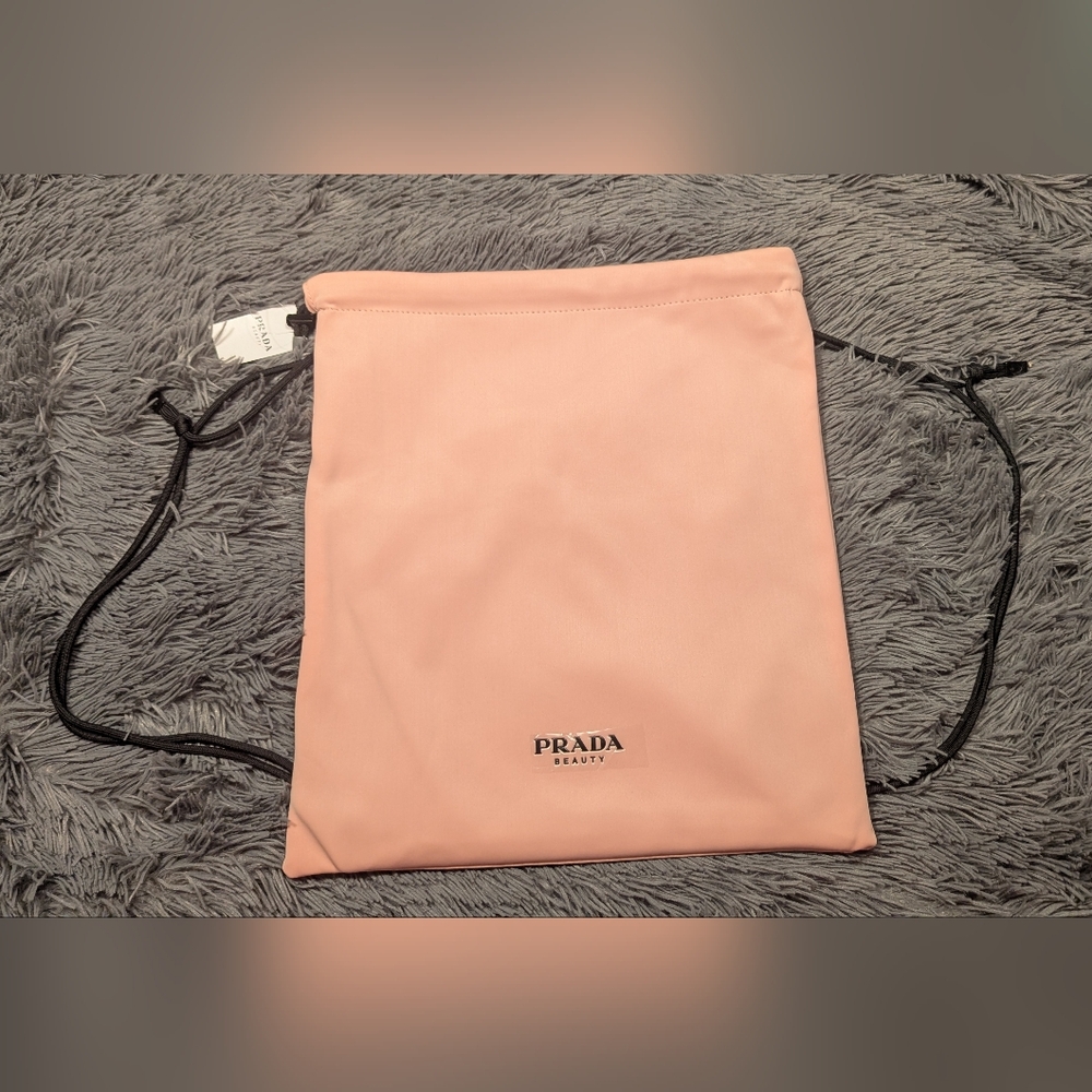Prada Beauty Reversible (black/pink) Drawstring Bag